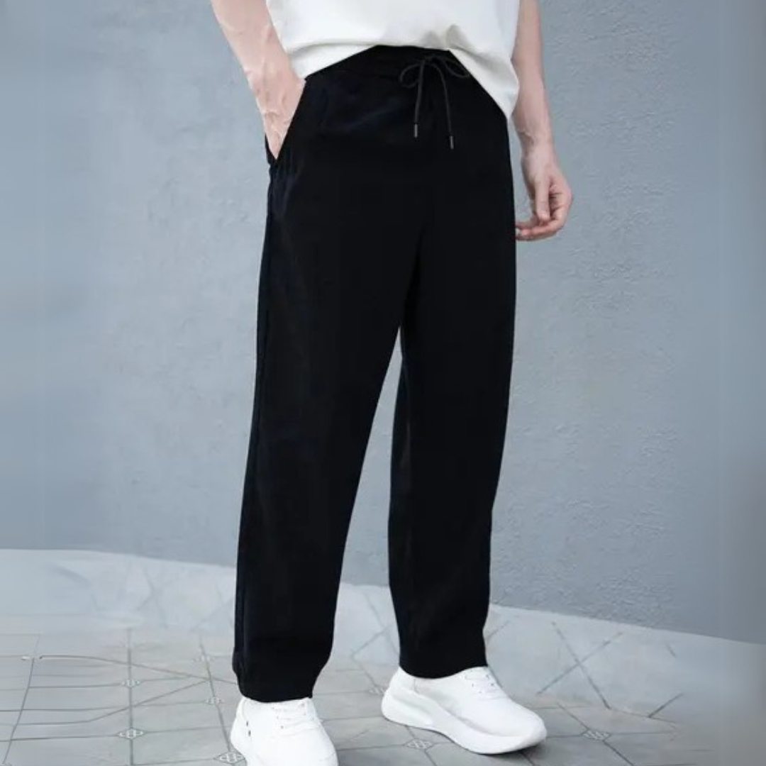 Men's Black Baggy Trousers