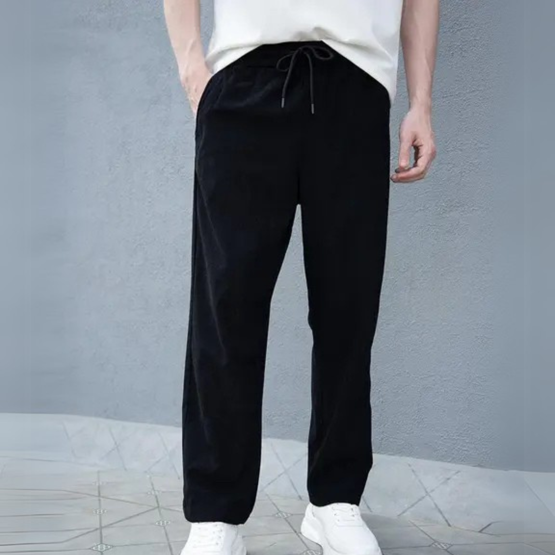 Men's Black Baggy Trousers